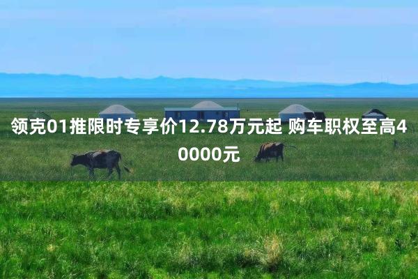 领克01推限时专享价12.78万元起 购车职权至高40000元