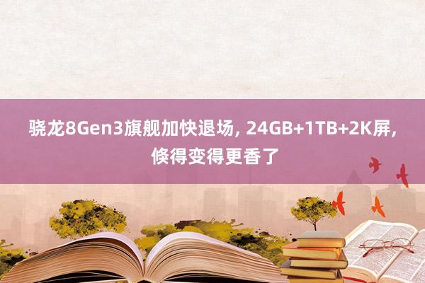 骁龙8Gen3旗舰加快退场, 24GB+1TB+2K屏, 倏得变得更香了