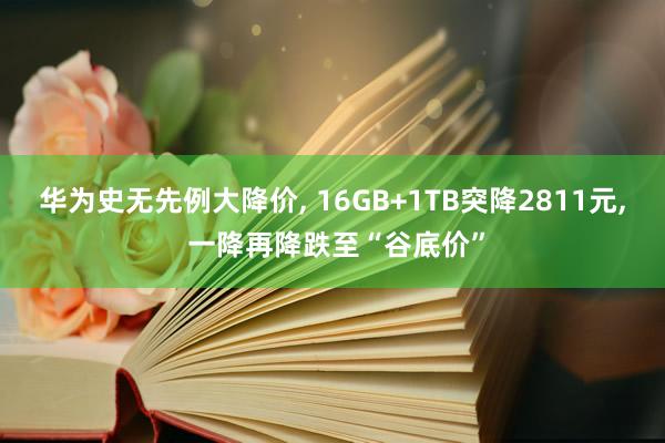 华为史无先例大降价, 16GB+1TB突降2811元, 一降再降跌至“谷底价”