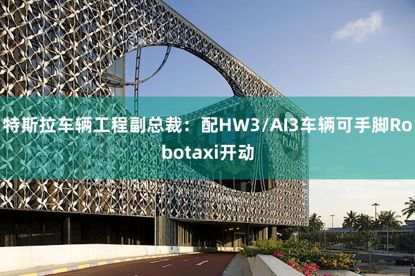 特斯拉车辆工程副总裁：配HW3/AI3车辆可手脚Robotaxi开动