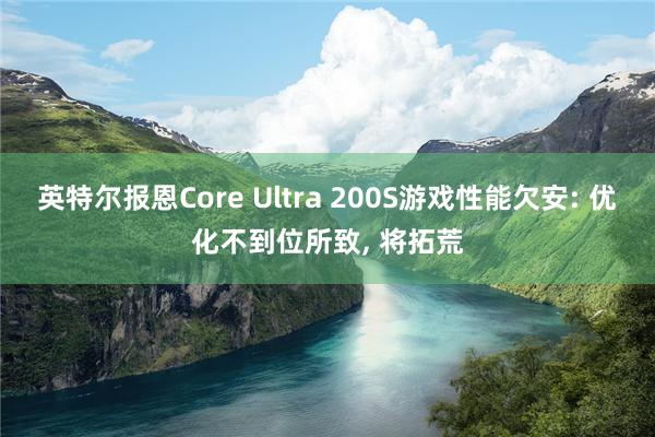 英特尔报恩Core Ultra 200S游戏性能欠安: 优化不到位所致, 将拓荒